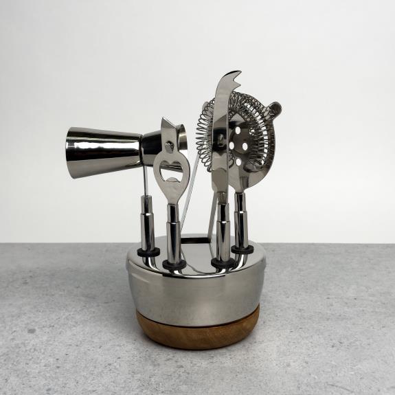 ALUMINIUM / WOOD BAR SET