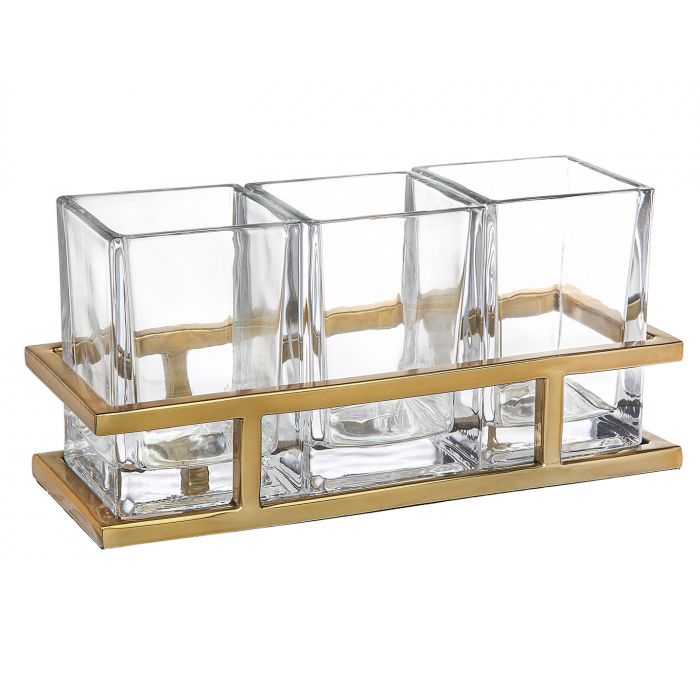 ASPEN FLATWARE CADDY GOLD - Imagen 2