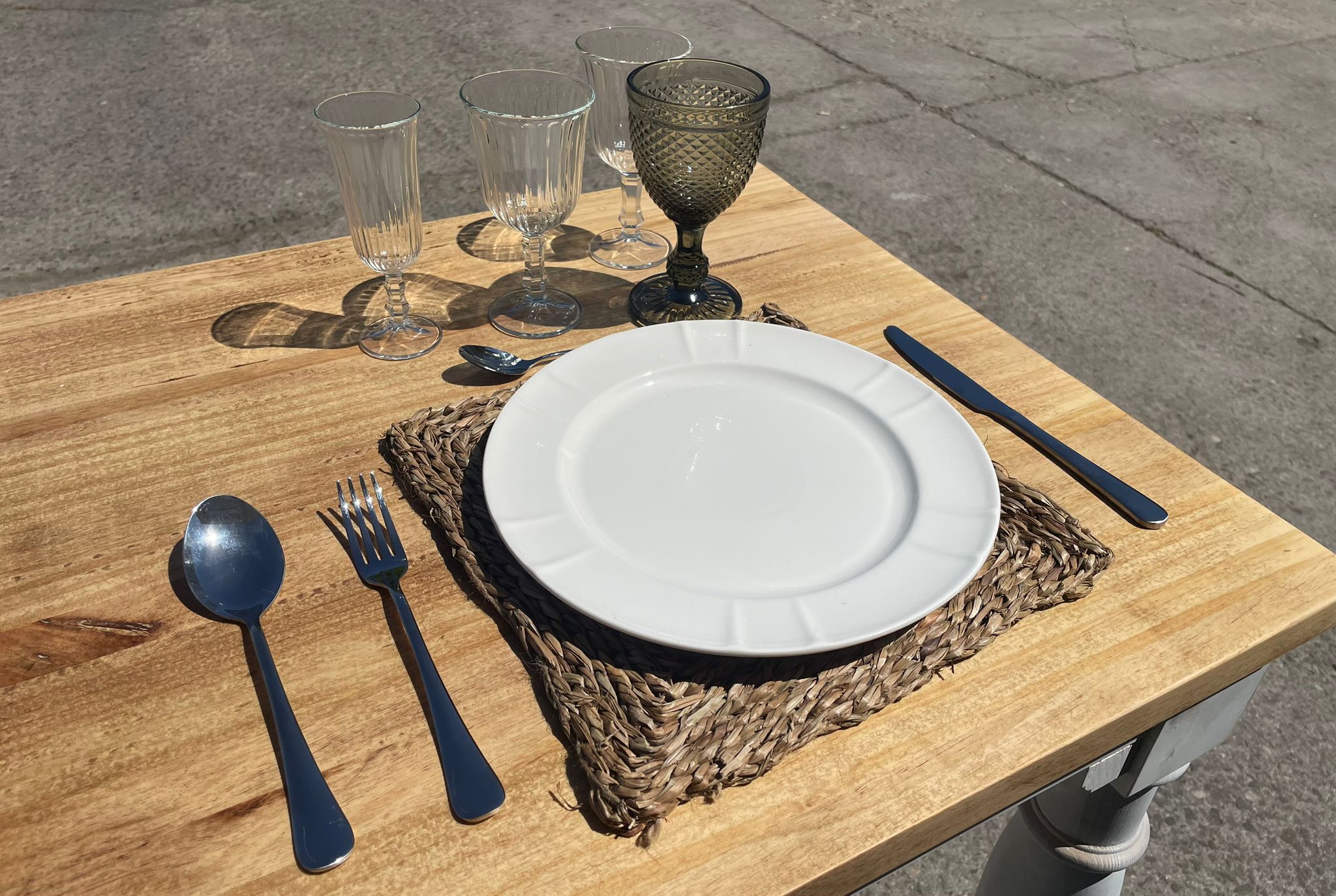 BAJOPLATO MIMBRE CUADRADO. - Imagen 9