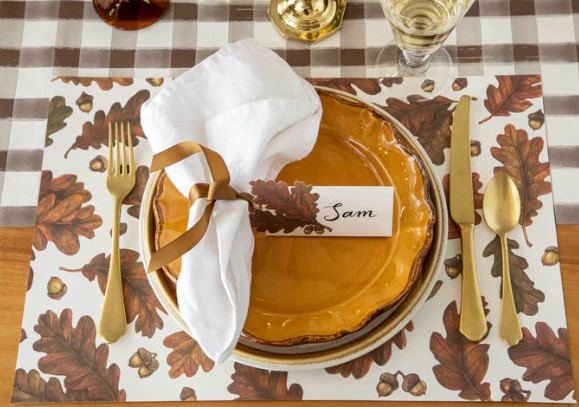 AUTUMN LEAVES PLACEMAT -PAD OF 24 SHEETS