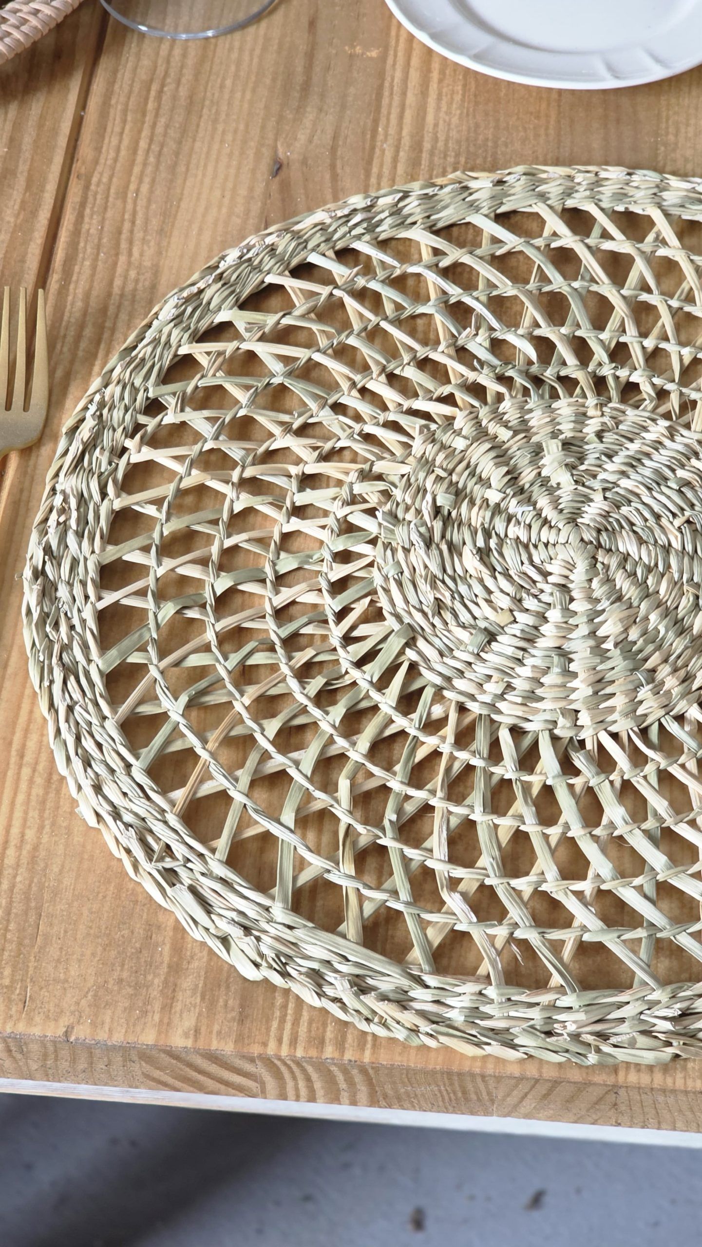 BAJOPLATO ENEA NATURAL TRENZADO - Imagen 3